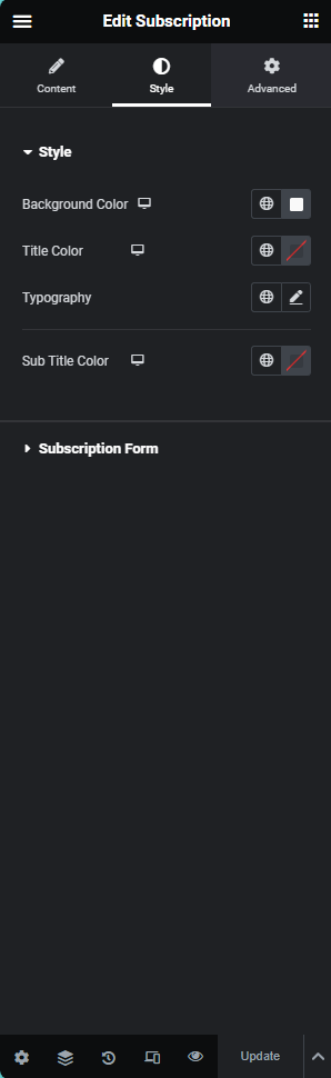 Subscription Style
